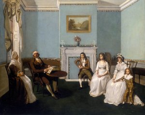 John Middleton avec sa famille dans son salon, vers 1796 - Unbekannt