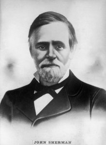John Sherman 1823-1900, représentant et sénateur républicain américain pendant la guerre civile, vers 1910