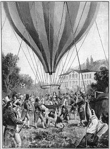 Joseph Louis Gay-Lussac faisant une ascension en ballon depuis Paris, 14 septembre 1804, 1910