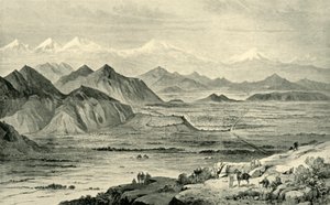 Kaboul, vue vers le nord depuis la colline au-dessus du camp britannique à Beni Hissar, 8 octobre 1879