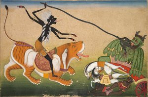 Kali attaquant Nisumbha, c. 1740 - Unbekannt
