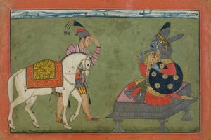 Kalki Avatar, la future incarnation de Vishnu, vers 1700-1710