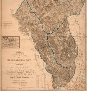 Carte du comté de Hedmark (y compris Skreya et Helg-Öen) - Unbekannt