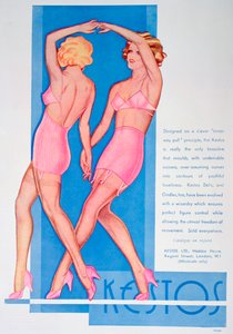 Publicité pour la lingerie Kestos, 1935