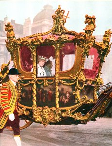Le roi George V et la reine Mary dans le carrosse d