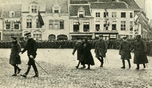 Le roi George V à Furnes, Belgique, Première Guerre mondiale, 4 décembre 1914, 1920 - Unbekannt