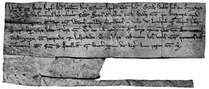 Charte du roi Jean, 1207, 1910