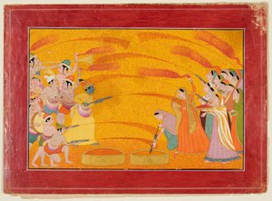 Krishna célèbre Holi, vers 1770