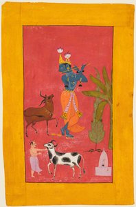 Krishna jouant de la flûte, vers 1675-1700