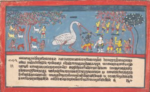 Krishna tue Bakasura, le Démon Grue..., d