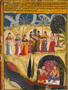 Krishna et les Gopis, vers 1660