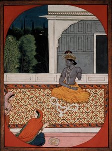 Krishna abandonne sa guirlande, vers 1800