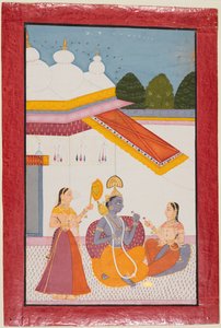 Krishna sous un dais, vers 1680