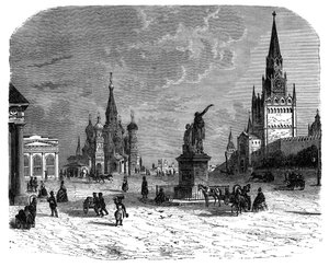 Place Rouge, Moscou, vers 1890