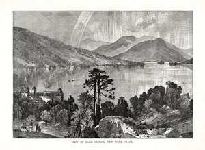 Lac George, État de New York, USA, 1877