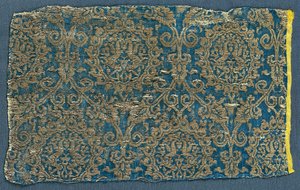 Lampas avec lièvres en motif ogival, 1300s