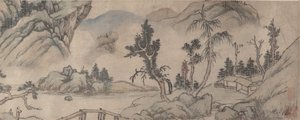 Paysage, début du XXe siècle, date supposée de 1577