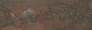 Paysage avec figure dans un cadre boisé - Unbekannt