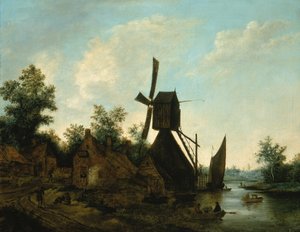 Paysage avec moulin à vent - Unbekannt