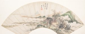 Paysage dans le style de Huichong, 18ème siècle ou plus tard, date supposée de 1676 - Unbekannt