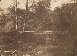 Paysage avec arbres et pont, vers 1850