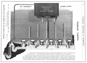Latrines équipées de chasse d
