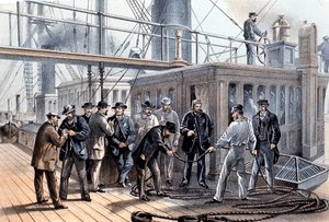 Pose du câble télégraphique transatlantique, 1865