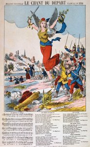 Le Chant du Départ, feuille de chanson, guerre franco-prussienne, 1870-1871