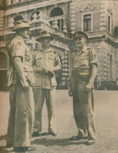 Les dirigeants de la campagne de Birmanie se sont rencontrés à Rangoon après la chute de la ville le 3 mai 1945, 1945 - Unbekannt