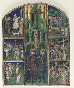 Feuille des Heures du Duc Louis de Savoie : Saints Nérée et Achillée, milieu des années 1400