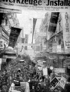 Grande parade publicitaire de Leipzig, Allemagne, 1922