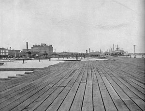 Quai et débarcadère de bateaux à vapeur, La Nouvelle-Orléans, vers 1897 - Unbekannt