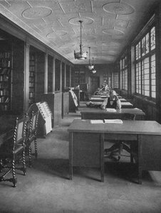 Bibliothèque et salle de rédaction, The Evening News Building, Detroit, Michigan, 1924