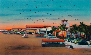 Lindbergh Field et bâtiment administratif. San Diego, Californie, vers 1941