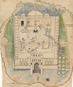 Enceinte du temple de Linga, fin du 19e siècle
