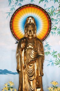 Pagode bouddhiste Linh Ung. Quan Am bodhisattva de la compassion ou déesse de la Miséricorde. Geste de protection (Abhay). Danang, Vietnam - Unbekannt
