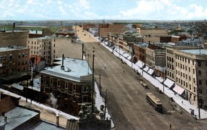 Regard vers le nord le long de Main Street, Winnipeg. Manitoba, Canada, vers 1900 - Unbekannt