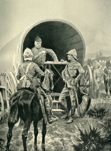 Lord Roberts écrivant des dépêches dans le chariot de transport où il dormait, 1901 - Unbekannt