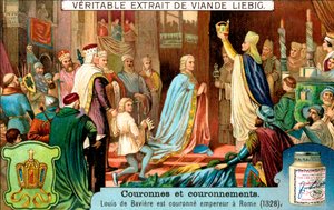 Louis de Bavière couronné empereur de Rome en 1328, vers 1900