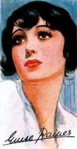 Luise Rainer, 1910-, actrice de cinéma deux fois lauréate d