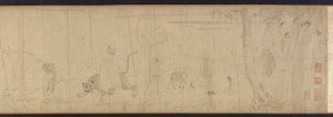 Luohans et animaux traversant la mer, 16ème-17ème siècle