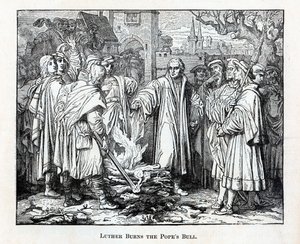 Luther brûle la bulle du Pape, 1882 - Unbekannt