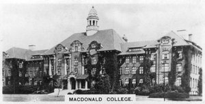 Collège MacDonald, Montréal, Canada, vers les années 1920