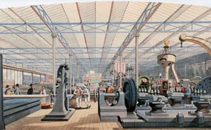 Salle des machines, Exposition du Crystal Palace, Londres, 1851