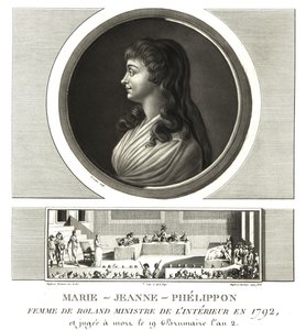 Madame Roland ou Marie-Jeanne Phlipon (1754-1793), Girondine, avec son mari Jean-Marie Roland de la Platière - Unbekannt