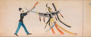 Registre Maffet : chef indien et soldat, vers 1874-81