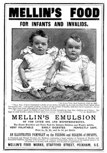 Publicité de magazine pour Mellins Emulsion, un complément alimentaire à base d