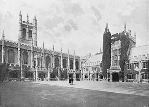 Collège Magdalen - Cloître et tours Bell et Founders, vers 1896