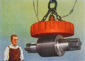 Aimant qui soulève 46 tonnes, 1938