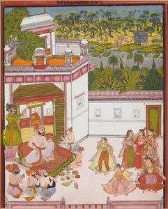 Maharaja de Kotah écoutant de la musique et regardant des danseurs, vers 1820